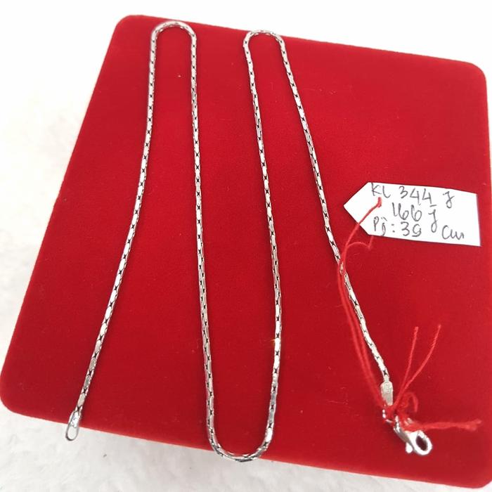 KL344J166J kalung white gold model italy emas putih asli kadar 750 HWT