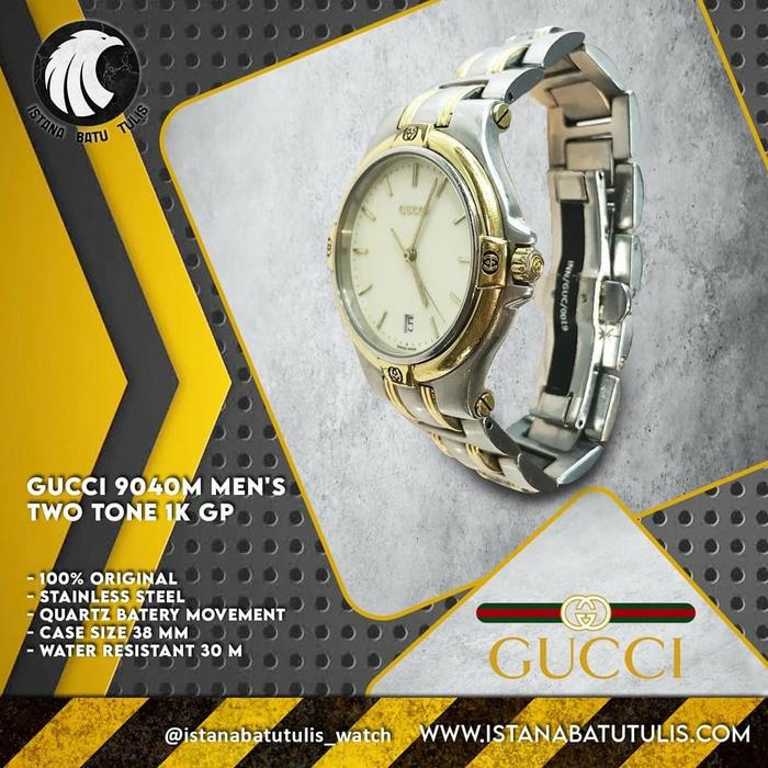 Jam Tangan Pria GUCCI 9040 M MEN'S TWO TONE