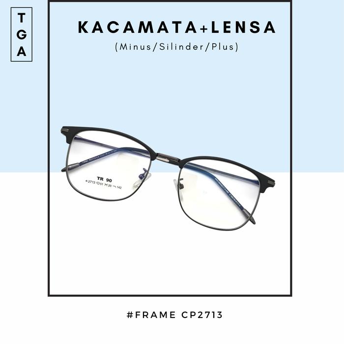 frame kacamata pria wanita kacamata korean vintage 2713