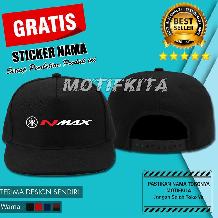 Topi Snapback YAMAHA NMAX N MAX N-MAX Motifkita