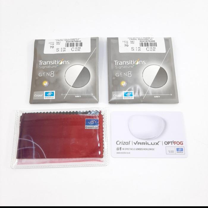 LENSA PHOTOCROMIC CRIZAL ESSILOR TRANSITION GEN 8 AIRWEAR 1.56