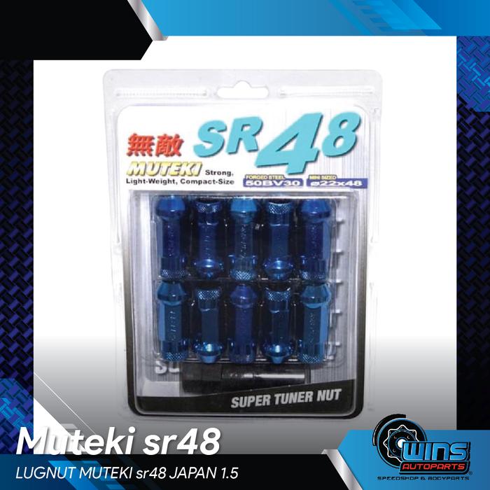 LUGNUT MUTEKI sr48 JAPAN 1.5 MERAH BIRU LUG NUT MUITEKI BAUT RACING