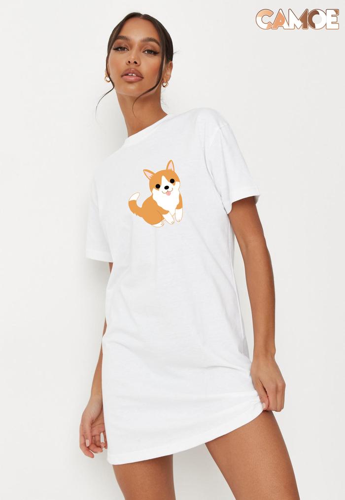 Kaos Dress premium anjing corgi dog korgi