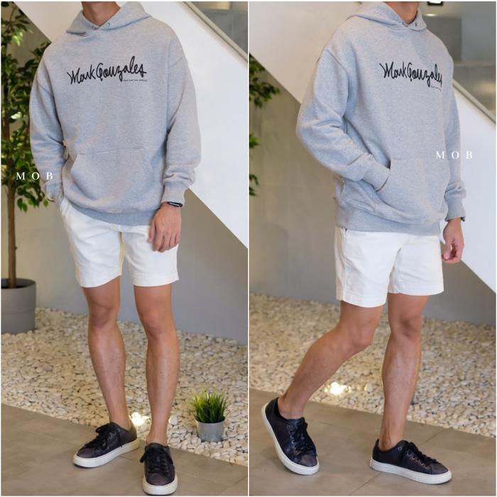 Hoodie Mark Gonzales Sign Logo Grey Original (Tanpa Tali)