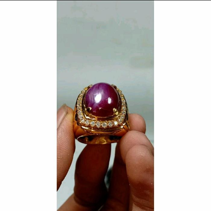 BATU CINCIN NATURAL AKIK RUBY STAR BURMA