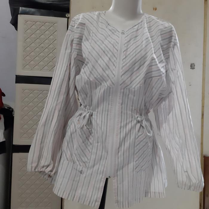 jaket parka serut parka import parka zipper parka stripe parka murah