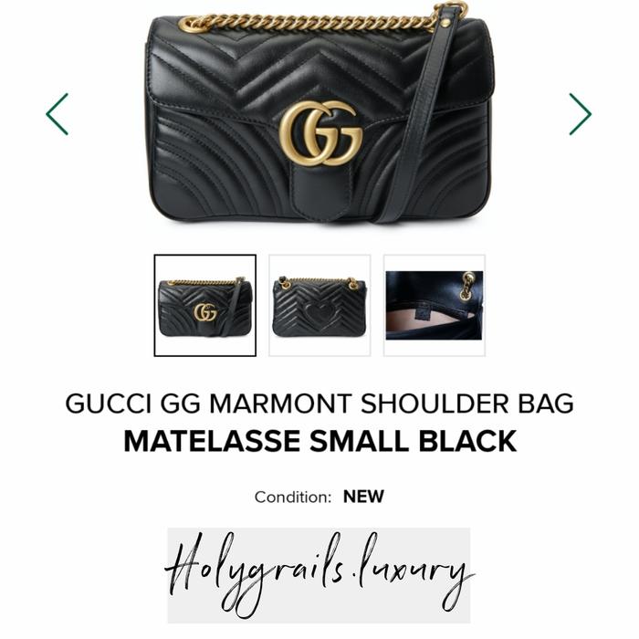 Gucci GG Marmont Shoulder Bag Matelasse Small Black