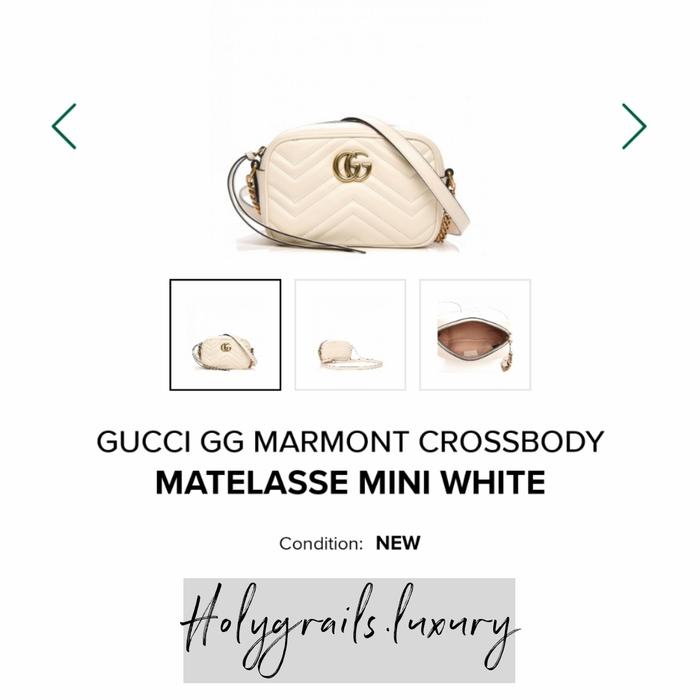 Gucci GG Marmont Crossbody Matelasse Mini White