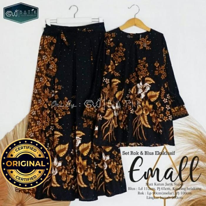 STELAN ROK BLOUSE | ROK BATIK MAYUNG | BLOUSE WANITA | ATASAN WANITA