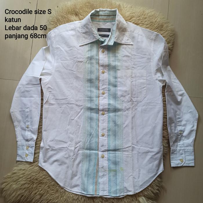 Crocodile kemeja pria size S preloved katun