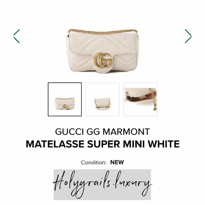Gucci GG Marmont Matelasse Super Mini White