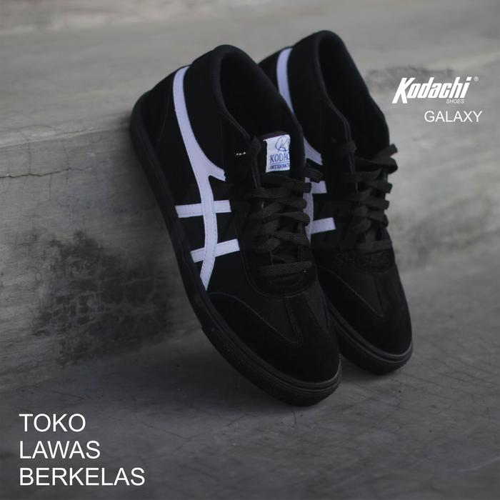Kodachi Sepatu Galaxy Hitam Putih Model Mid Cut Bahan Mesh & Kanvas Sporty Size 34-45 Toko Lawas Ber