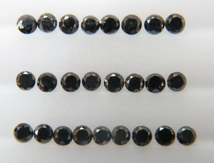 BERLIAN HITAM ASLI Original Natural Black Diamond EROPA Tabur 3mm GUGUR 10 Bukan Berlian Banjar