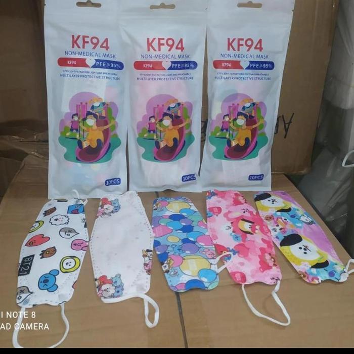 masker kf 94 anak bts warna