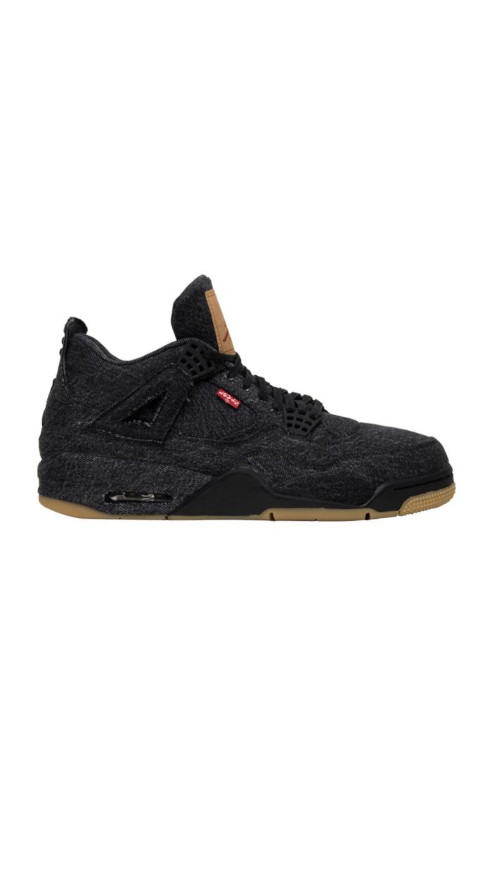 Levis x Air Jordan 4 Retro 'Black Denim' Size 9/42.5