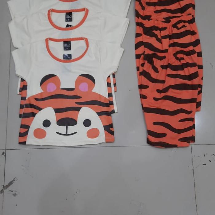 setelan anak perempuan Tiger pendek sml 4/8 10/14