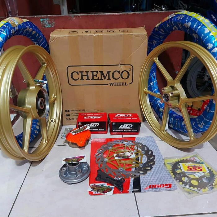 paket ganteng velg  brt chemco 160/185-17 PNP ninja,rx king,tiger,dll
