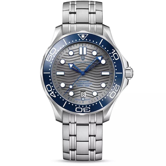 Jam Tangan Pria Original Automatic Pagani Design Homage SeaMaster Wave