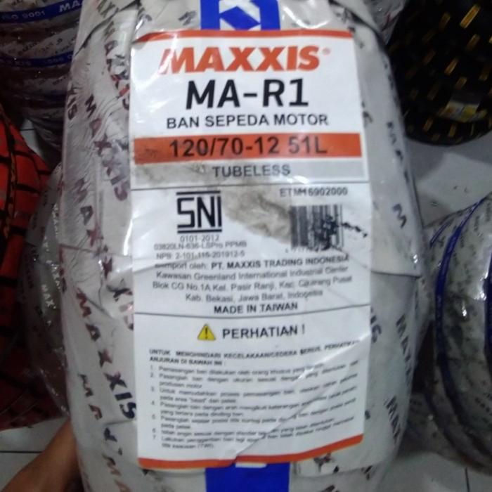 Ban maxxis MA R1 ring 12 120/70 soft compound untuk vespa matic