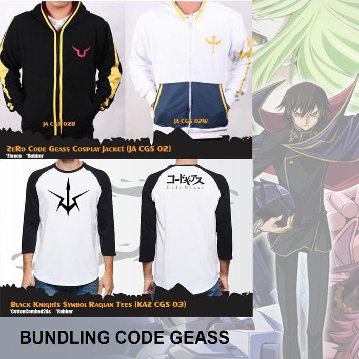 Paket Bundling Code Geass Jaket + Kaos Raglan