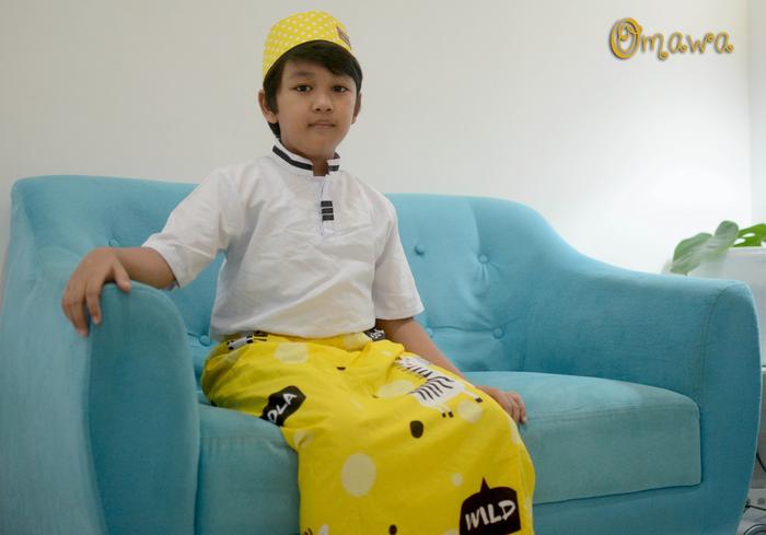 sarung celana sejadah busa ransel motif YELLOW ZEBRA