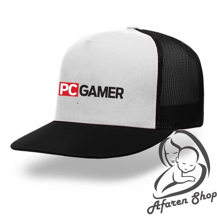 Topi trucker jaring pria premium pc gamer