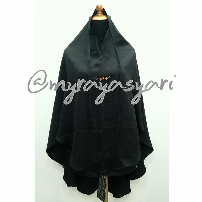 Khimar sisesa syariah black