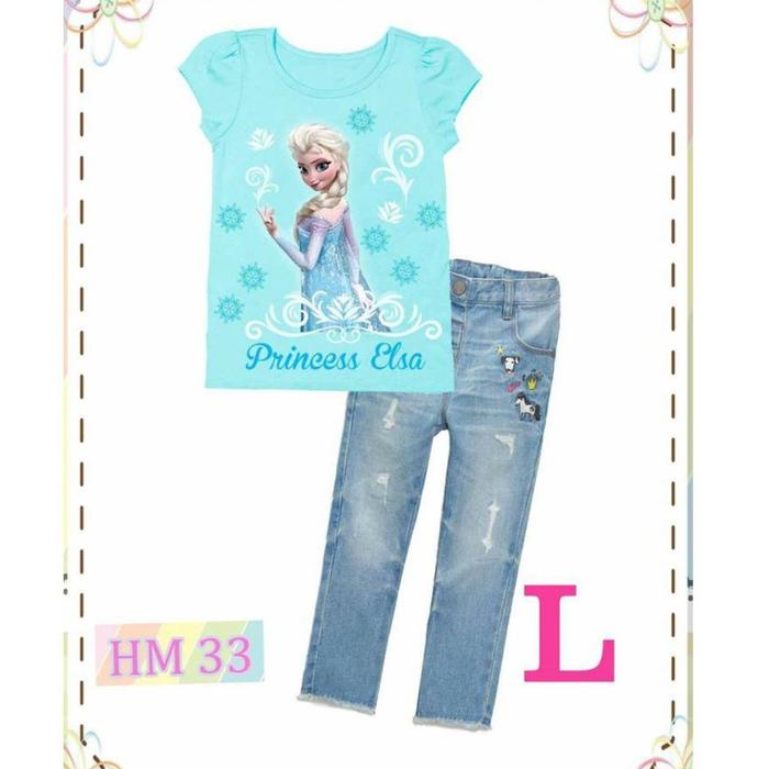 2Y - FROZEN ELSA BAJU FASHION ANAK CEWEK HELLO MINI HM33L