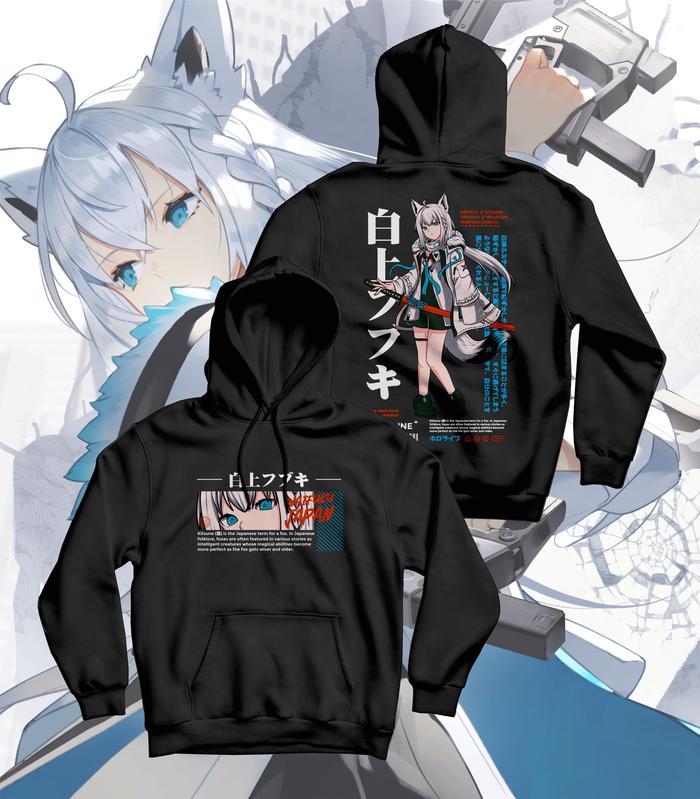Jaket Hoodie Hololive Japan - Shirakami Fubuki " Kitsune 2.0 "
