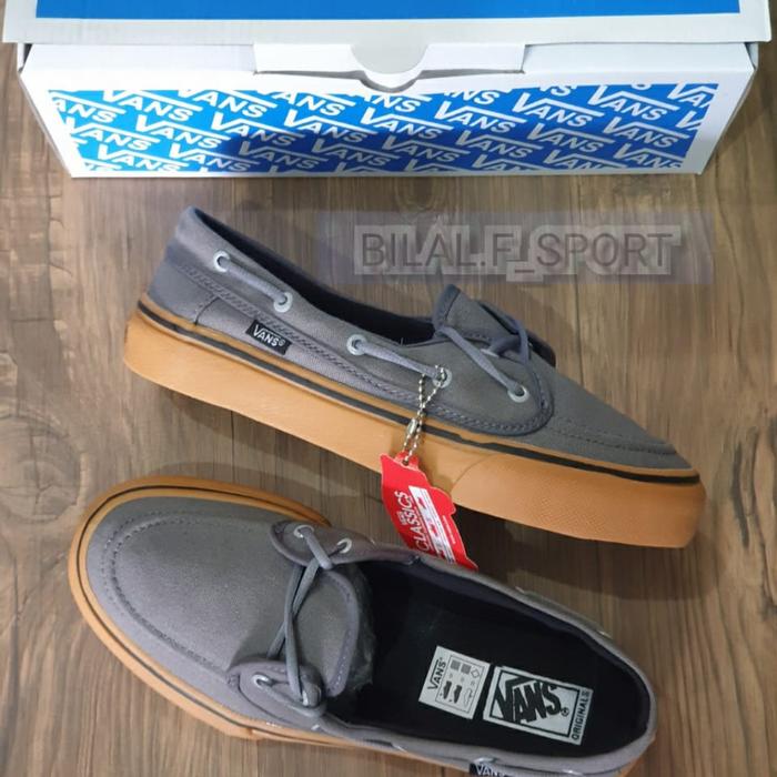 Sepatu Vans Zapato Grey Gum Waflle DT Premium Made Vietnam