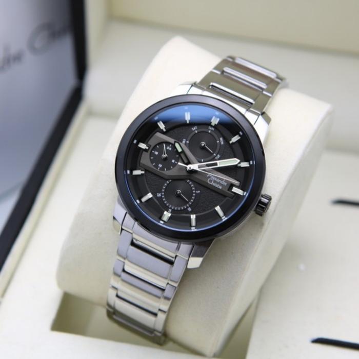 ALEXANDRE CHRISTIE AC 6562 BLACK SILVER AC6562 WANITA ORIGINAL