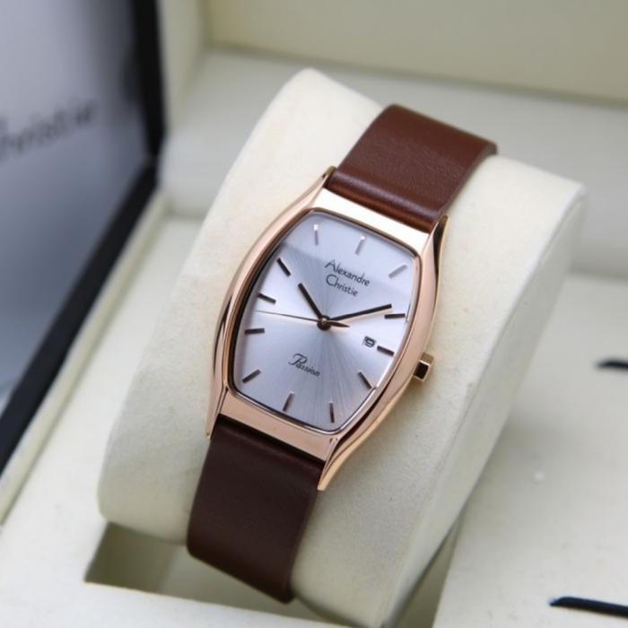 ALEXANDRE CHRISTIE AC 2939 BROWN ROSEGOLD LEATHER AC2939 WANITA.ORI
