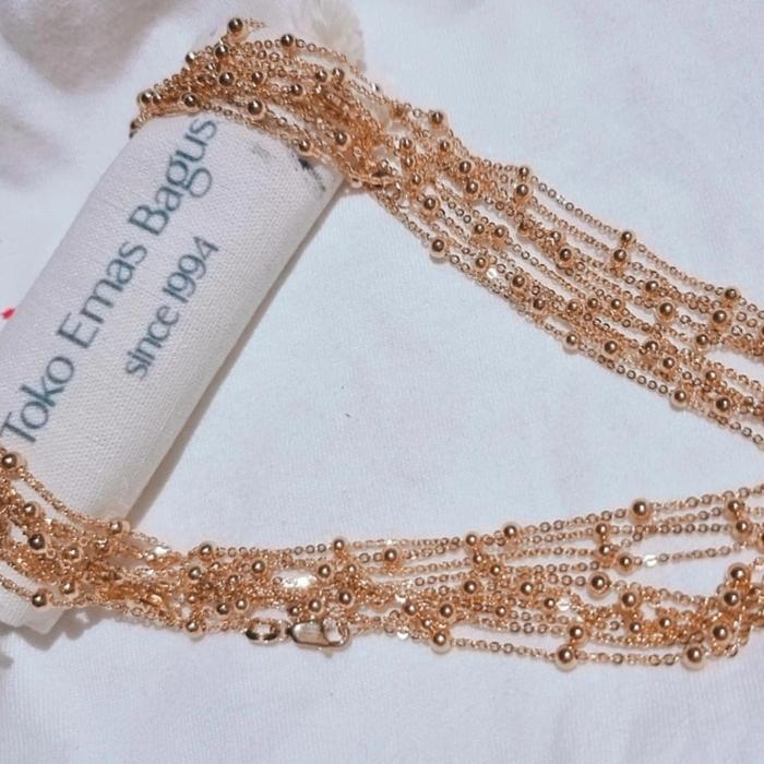 Kalung Emas Asli Wanita 375 / 420 Series Jedar HWT,UBS 3 Gram