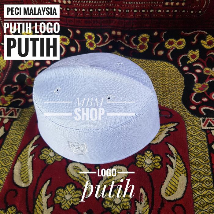 Peci malaysia Kopyah Malaysia Songkok Malaysia Putih Logo Kuning