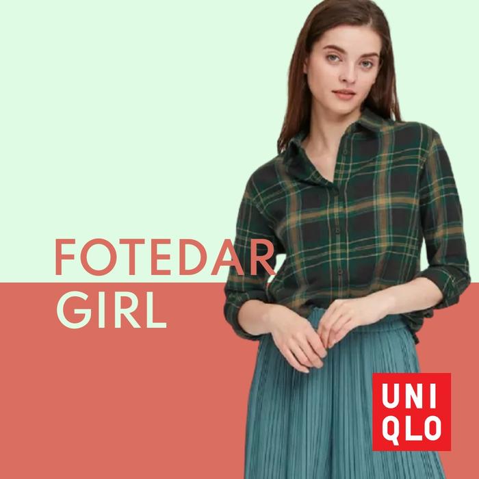 PL - Kemeja Flanel Cewek Brand Uniqlo