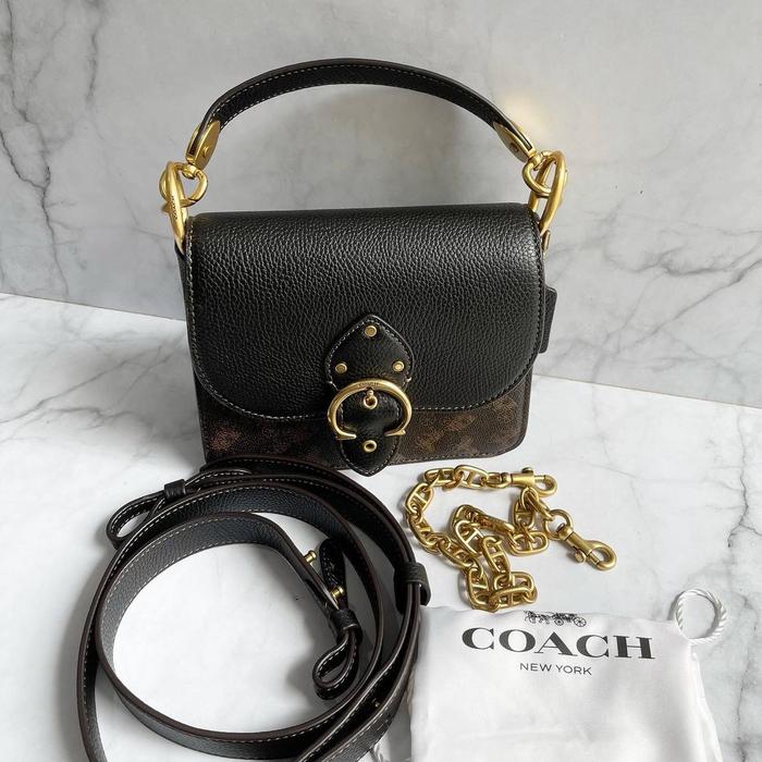TAS COACH BEAT 18 TRUFFLE BLACK SZ 18x16x7