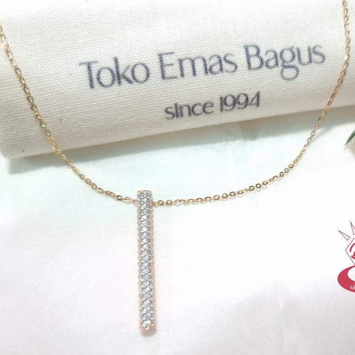 Kalung Liontin Emas Asli 375 Ubs Poles Mata