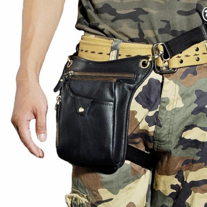 TAS PAHA KULIT - WAIST BAG KULIT ASLI - TAS PAHA BISA DISLEMPANG