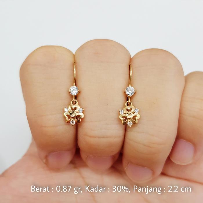 0.87 gr - Anting Kawat Emas 30% (6K) - L14