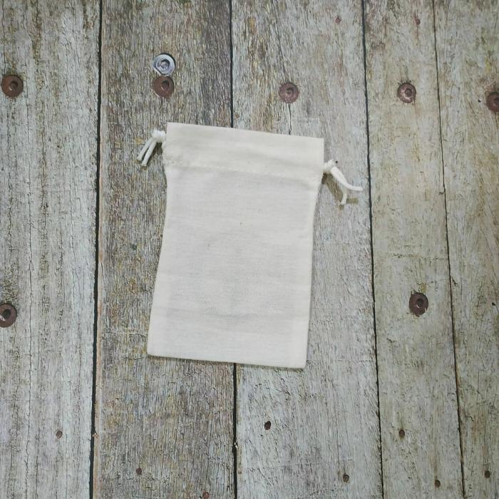 pouch serut blacu polos ukuran 8x12