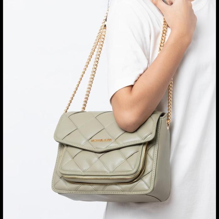 TAS WANITA BRANDED ORIGINAL - MK REGINA SHOULDER BAG THYME
