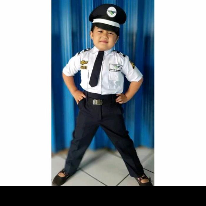 seragam baju pilot Garuda pramugara pramugari karnaval anak