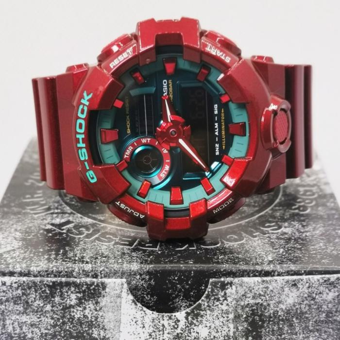 Casio G-Shock GA-700DBR-4ADR - Jam Tangan Pria - GA-700DBR-4A - Merah