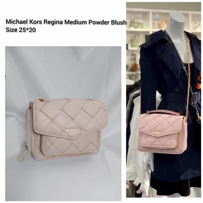 TAS WANITA MK ORIGINAL - MK REGINA SHOULDER BAG POWDER BLUSH