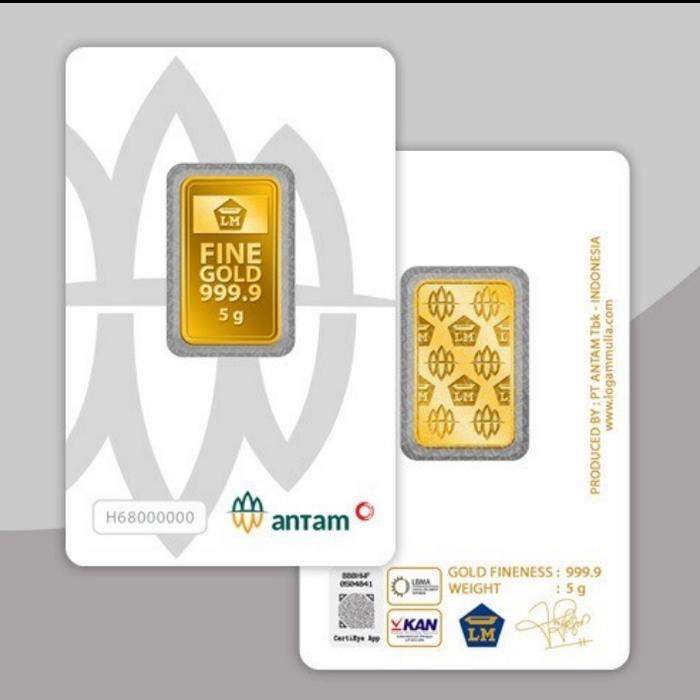 Emas Antam Logam Mulia Murni 5 Gram Sertifikat