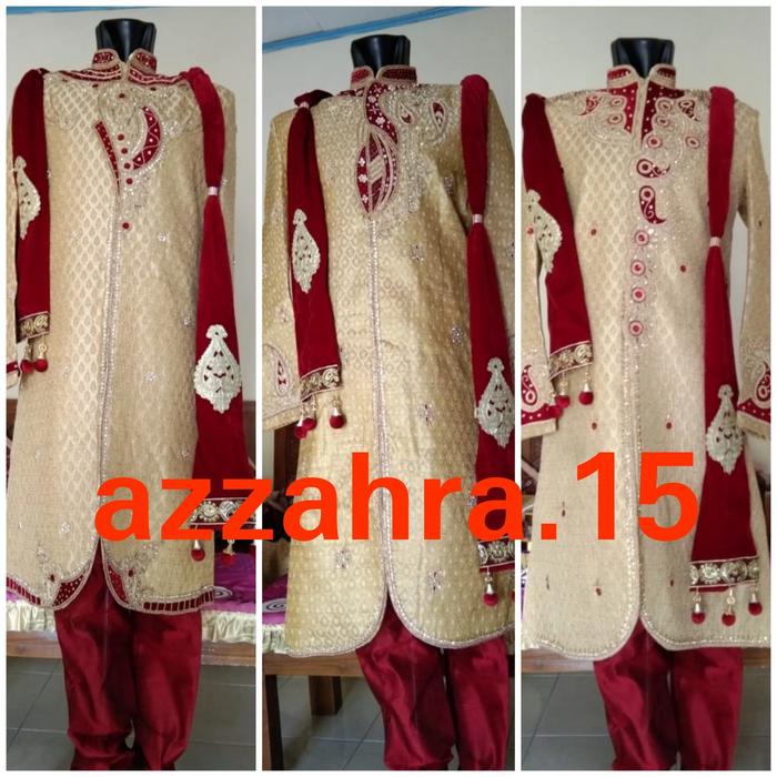 sherwani set baju prngantin pria india