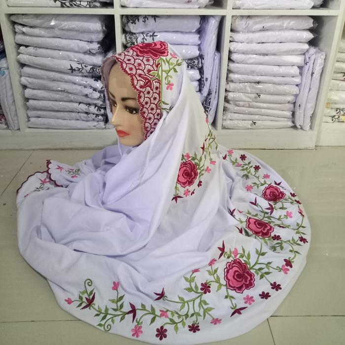 Mukena Putih Katun Mukena Dewasa Terusan Mukena Katun Halus Asli Kudus
