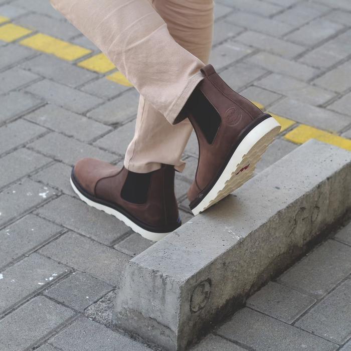 SEPATU BOOTS PRIA BRADLEYS ELAGOS CH BROWN - SEPATU KULIT CHELSEA BOOT