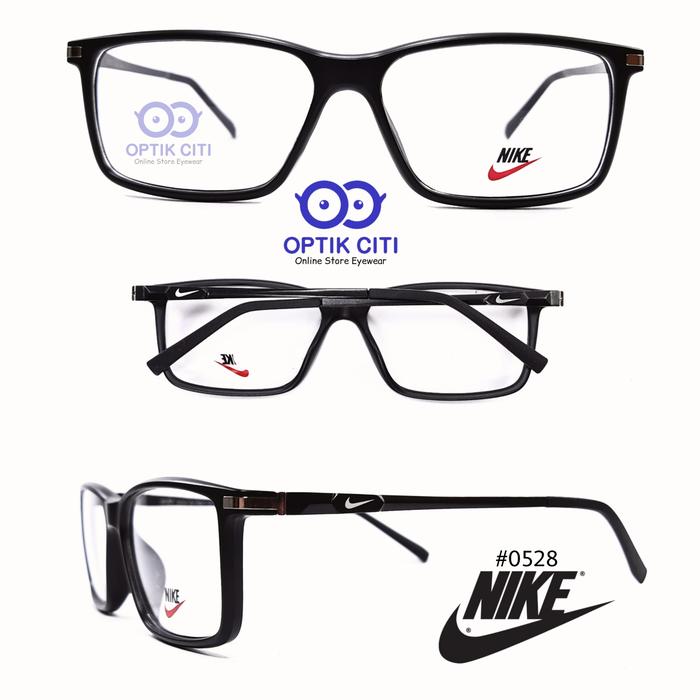 frame kacamata pria sporty nike 0528 kotak gratis lensa anti radiasi