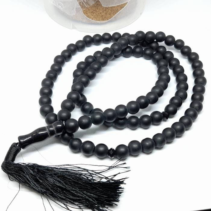 Tasbih Batu Hitam Hajar Aswad 8Mm 99Butir Original